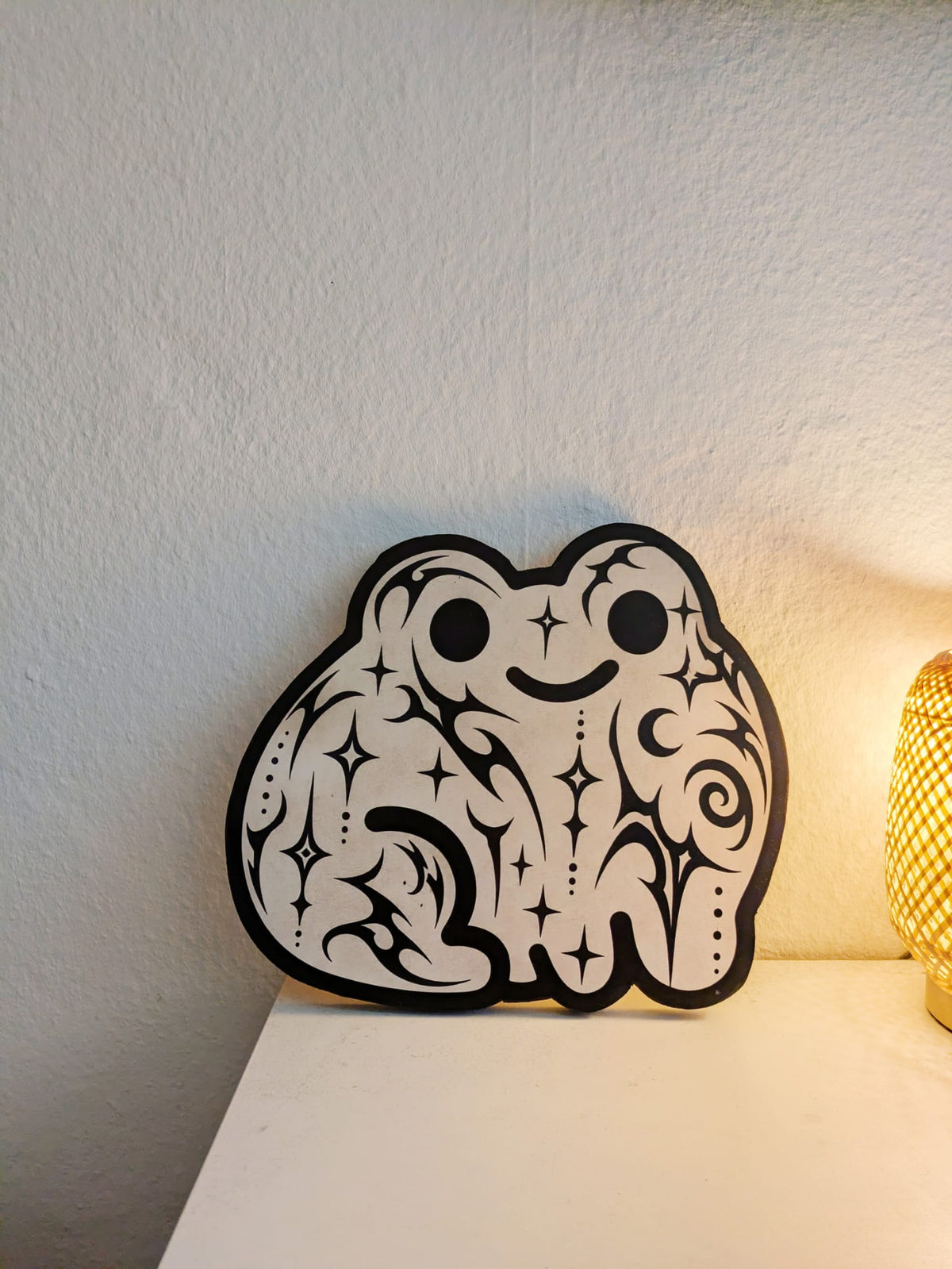 Frog Print on Wood - Tattoo